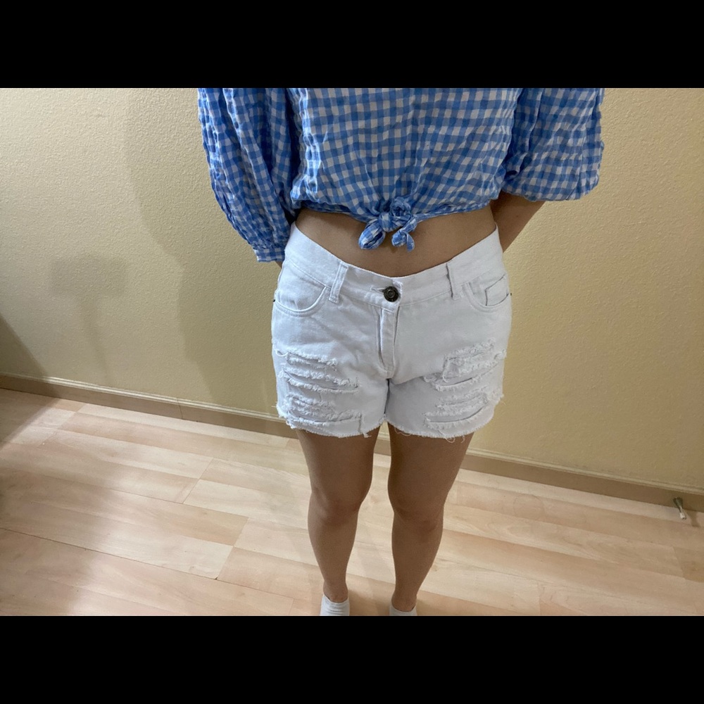 white shorts